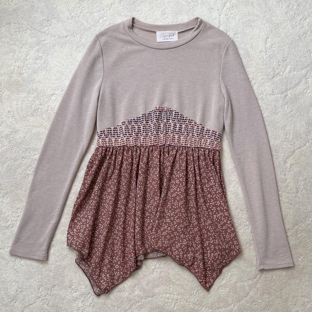 NWOT Long Sleeve Sweater Tunic Top, Juniors Small